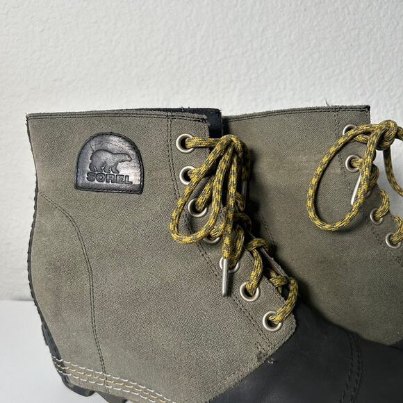 SOREL 1964 Premium Wedge Boots Army Green Camo Size 11 Gorpcore Utility Chic - Picture 4 of 11